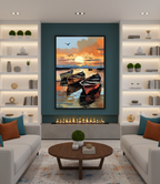 Serenity Afloat – Boats on Calm Waters Wall Art